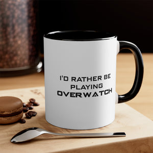 Overwatch I'd Rather Be Playing Coffee Mug, 11oz Cups Mugs Cup Gamer Gift For Him Her Game Cup Cups Mugs Birthday Christmas Valentine's Anniversary Gifts