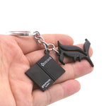 Load image into Gallery viewer, DN style Double Charm Keychain
