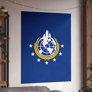 Helldivers 2 Superearth Flag Matte Vertical Posters Helldiver Gamer Game Gift Banner Poster Wall Decor Deco Decoration Birthday Christmas