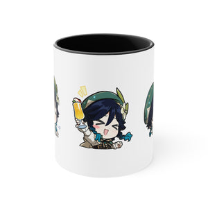 Venti Genshin Impact Accent Coffee Mug, 11oz  Cups Mugs Cup Gift For Gamer Gifts Game Anime Fanart Fan Birthday Valentine's Christmas