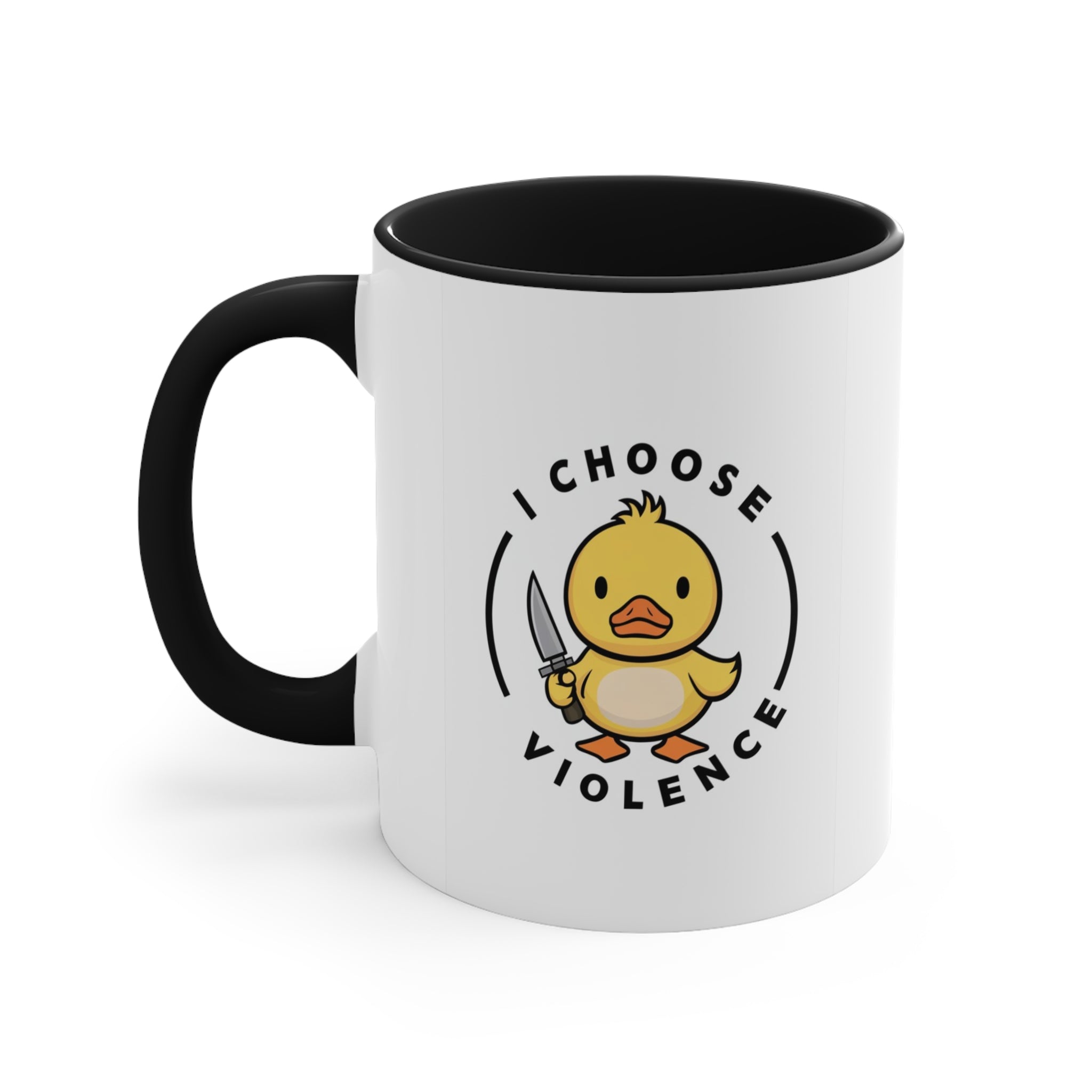 I Choose Violence Duck Funny Coffee Mug, 11oz