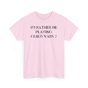Guild Wars 2 I'd Rather Be Playing Unisex Heavy Cotton Tee Shirt Tshirt T-shirt Gamer Gift For Him Her Game Cup Cups Mugs Birthday Christmas Valentine's Anniversary Gifts