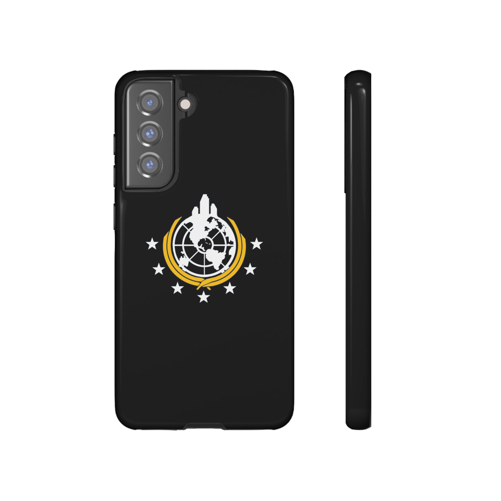 Helldivers 2 Superearth Flag Black Edition Tough Phone Cases Helldiver Gift For Him Her Gamer Game Gifts Birthday Mobile Case Cool Cute Funny Christmas Valentine's