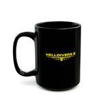 Load image into Gallery viewer, Helldivers 2 Logo Black Mug (11oz, 15oz) Gift For Him Gift For Her Gamer Game Gift Cup Funny Logo
