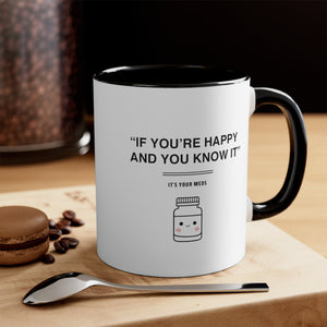 Funny Medicine Coffee Mug, 11oz Anti-Depressant Depression Medicine Humor Humour Gift For Depressed Joke Birthday Christmas Medical