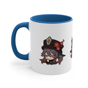 Hutao Genshin Impact Accent Coffee Mug, 11oz Cups Mugs Cup Gift For Gamer Gifts Game Anime Fanart Fan Birthday Valentine's Christmas