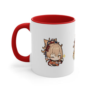 Yoimiya Genshin Impact Accent Coffee Mug, 11oz Cups Mugs Cup Gift For Gamer Gifts Game Anime Fanart Fan Birthday Valentine's Christmas