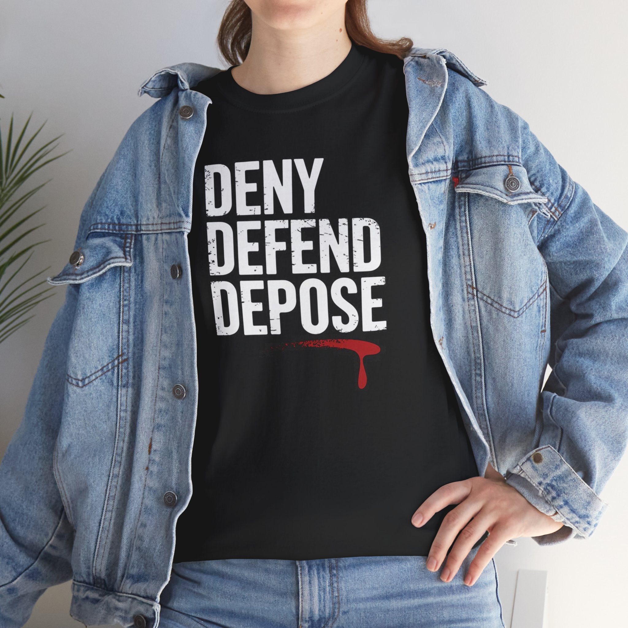 DENY DEFEND DEPOSE | Unisex Heavy Cotton Tee