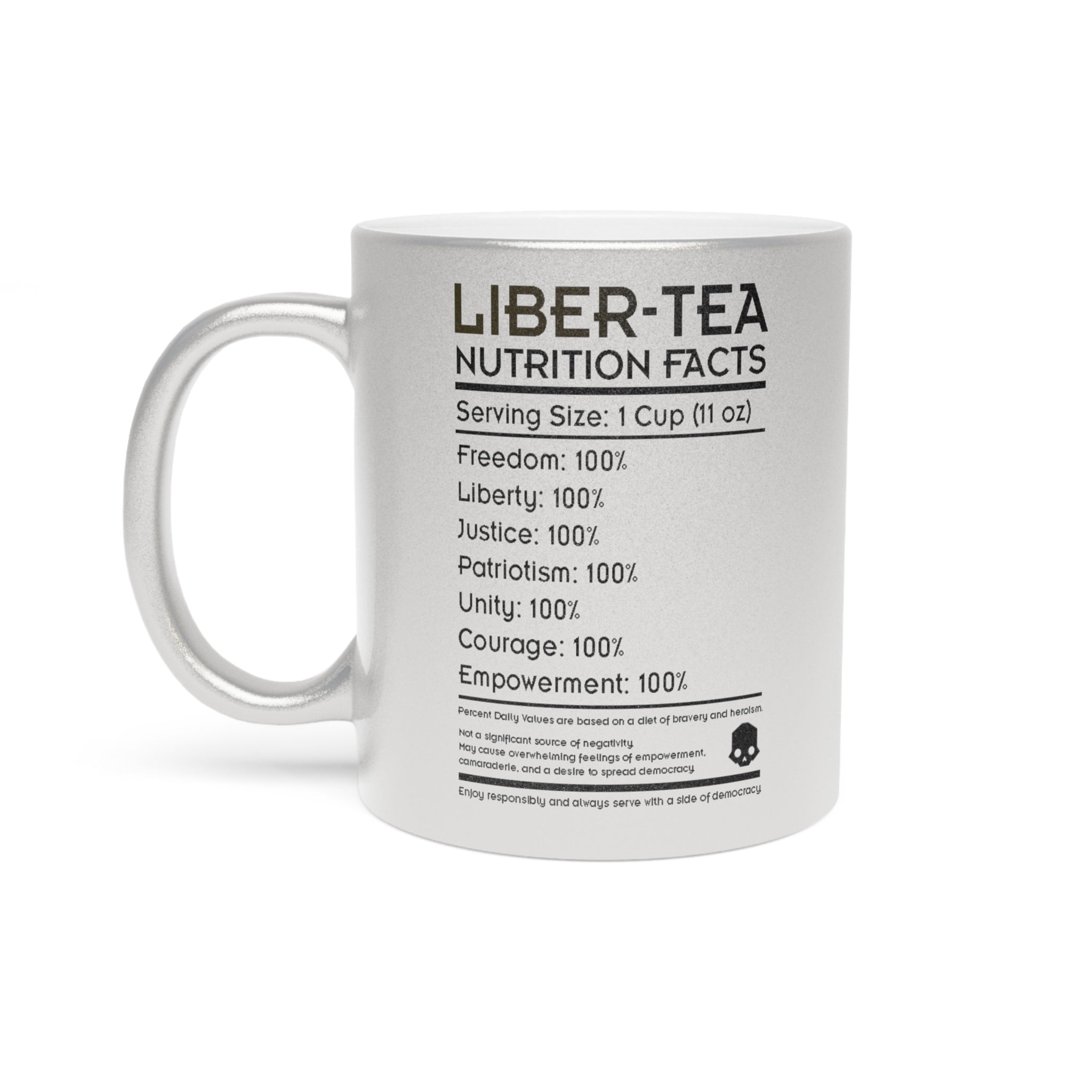 Helldivers 2 Metallic Mug Shiny (Silver\Gold) Helldiver Gift For Gamer Game Cup Mugs Cups Liberty Libertea Liber-tea Gifts Birthday Christmas