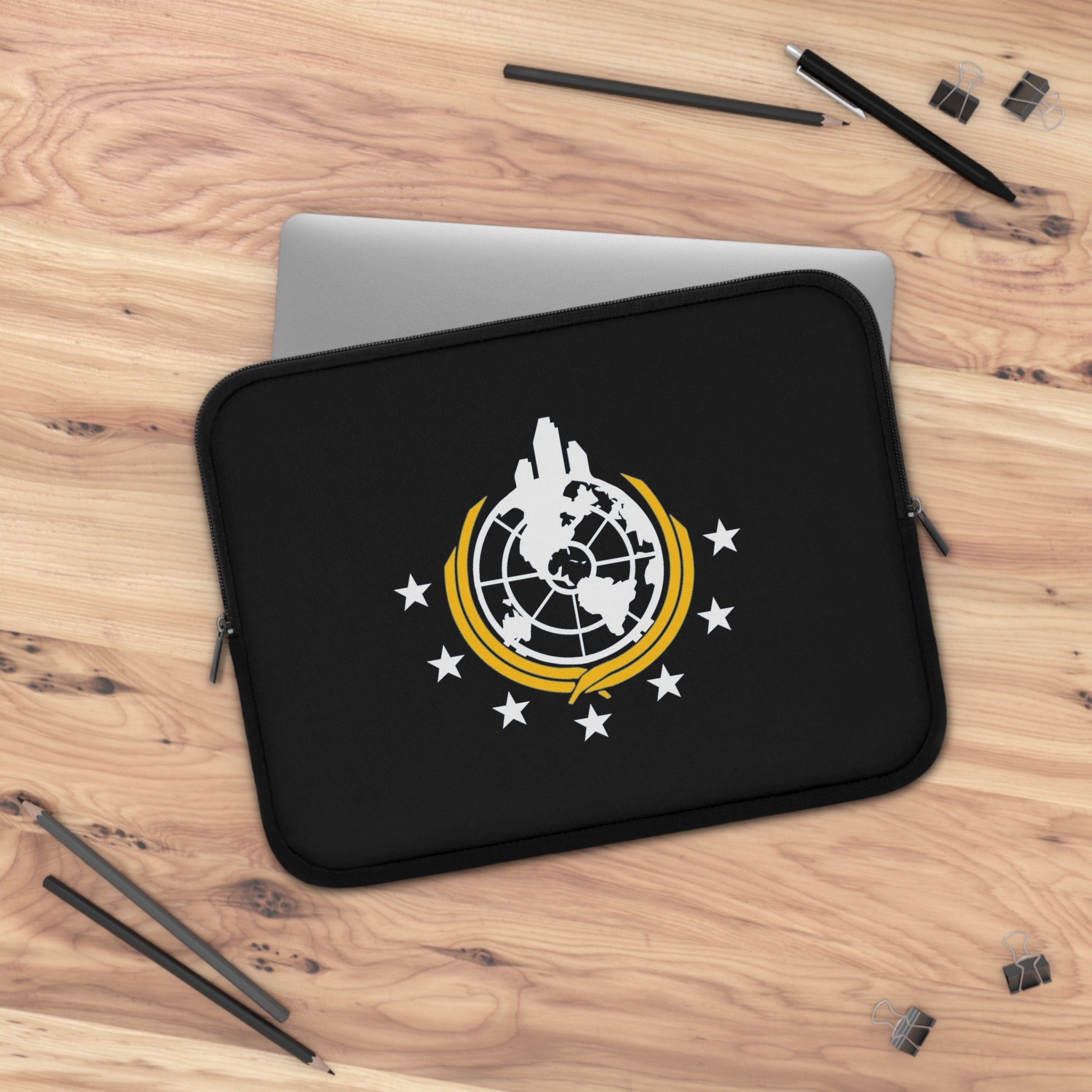 Helldivers 2 Superearth Black Edition Laptop Sleeve Helldiver Funny Cool Gift Gifts For Gamer Game Fanart Fan Logo Laptops Pouch Bag Holder