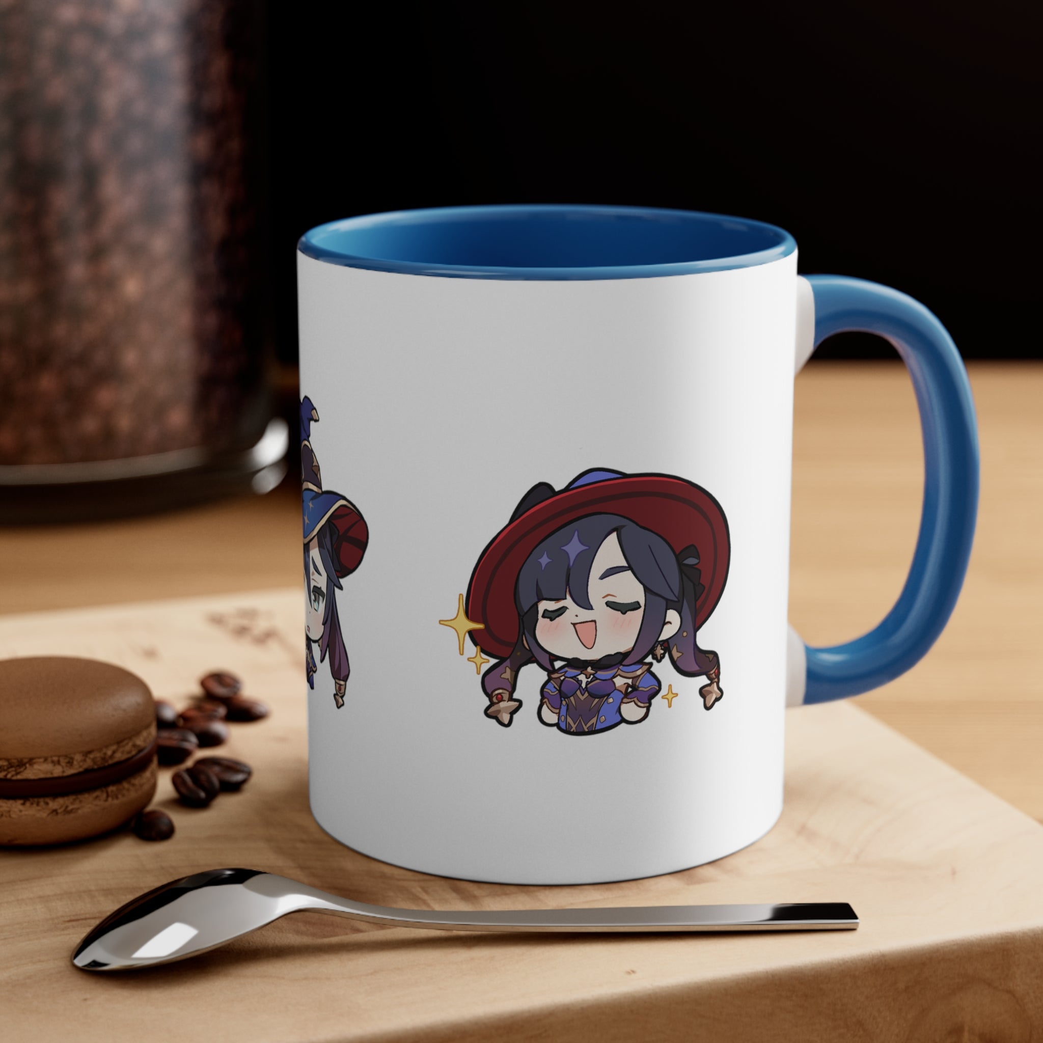 Mona Genshin Impact Accent Coffee Mug, 11oz Cups Mugs Cup Gift For Gamer Gifts Game Anime Fanart Fan Birthday Valentine's Christmas