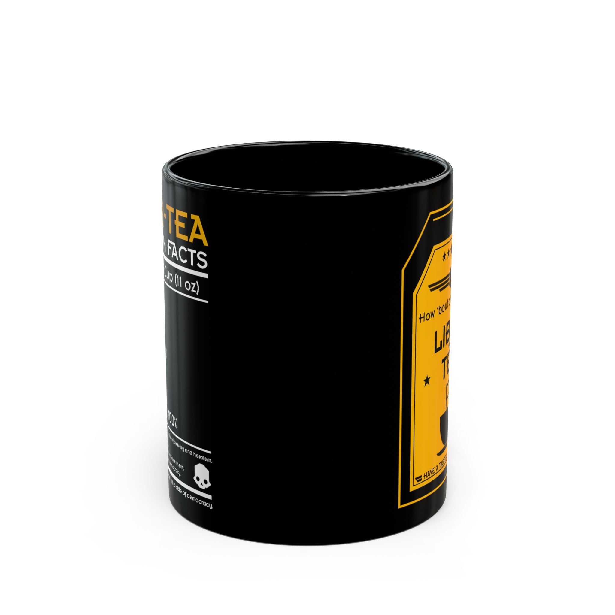 HOW BOUT A NICE CUP OF LIBER-TEA Black Mug (11oz, 15oz) Helldivers 2 Gift For Him Gift For Her Birthday Christmas Liberty Libertea Valentine