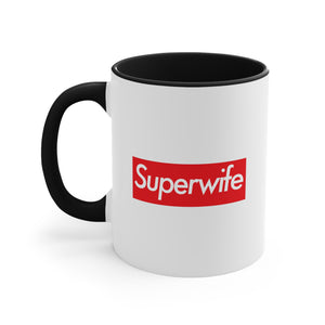 Superwife Accent Coffee Mug, 11oz super Inspired Funny Wife Lover Appreciation Gift For Partner Wedding Thank You Thankful Birthday Christmas