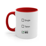 Load image into Gallery viewer, Apex Single Taken Coffee Mug, 11oz Gift For Him Gift For Her Birthday Valentine Gift Apex Legends
