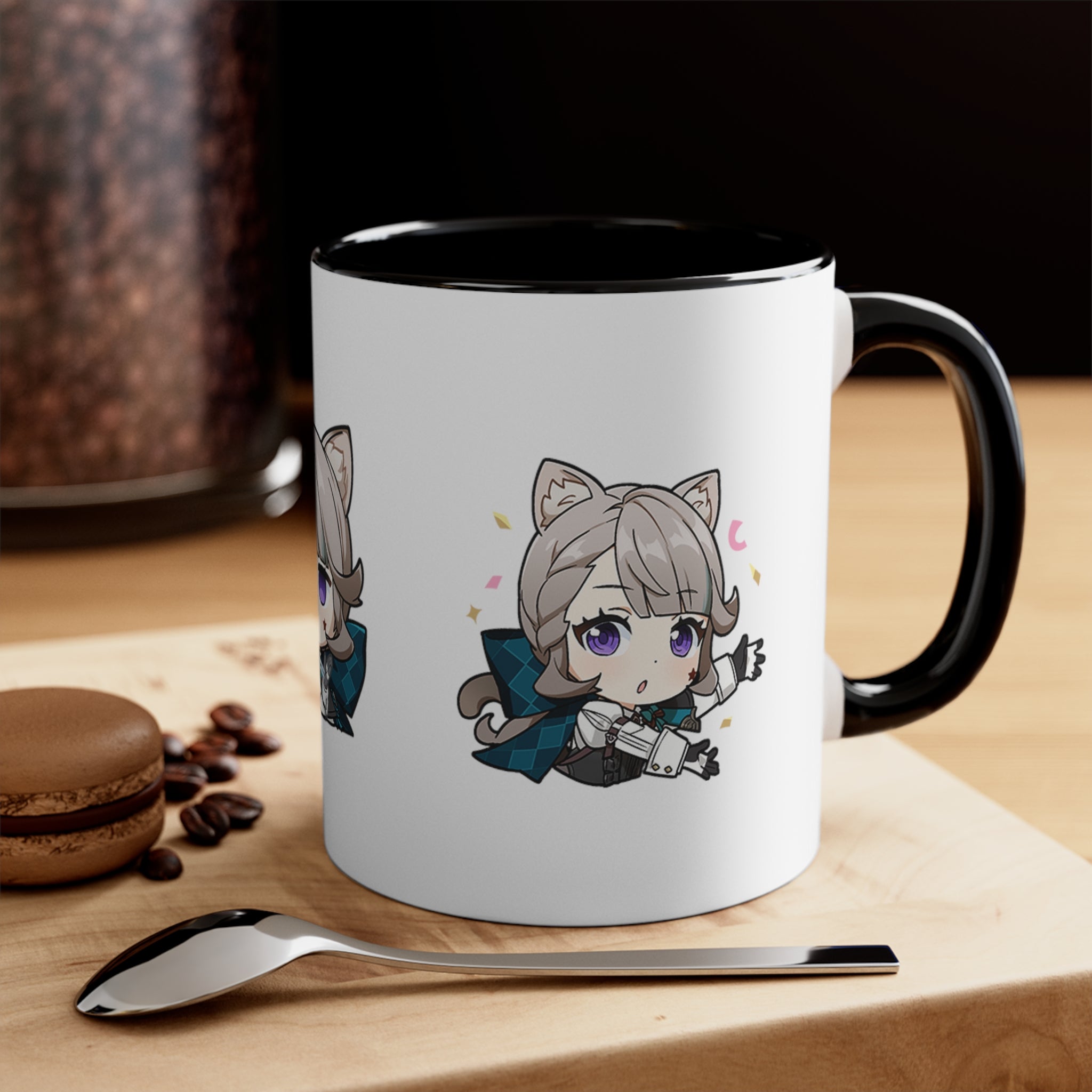 Lynette Genshin Impact Accent Coffee Mug, 11oz Cups Mugs Cup Gift For Gamer Gifts Game Anime Fanart Fan Birthday Valentine's Christmas