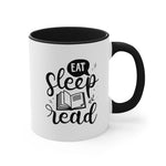 Load image into Gallery viewer, Eat Sleep Read Funny Coffee Mug, 11oz Bookworm Book Worm Book Reader Joke Humour Humor Birthday Christmas Valentine&#39;s Gift Cup
