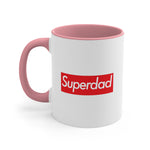 Load image into Gallery viewer, Superdad Accent Coffee Mug, 11oz super Inspired Funny Dad Father Appreciation Gift For Dads Fathers Day Thank You Thankful Love Birthday Christmas
