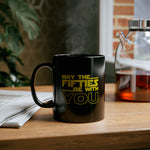 Load image into Gallery viewer, May the Fifties be with you Black Mug (11oz, 15oz)
