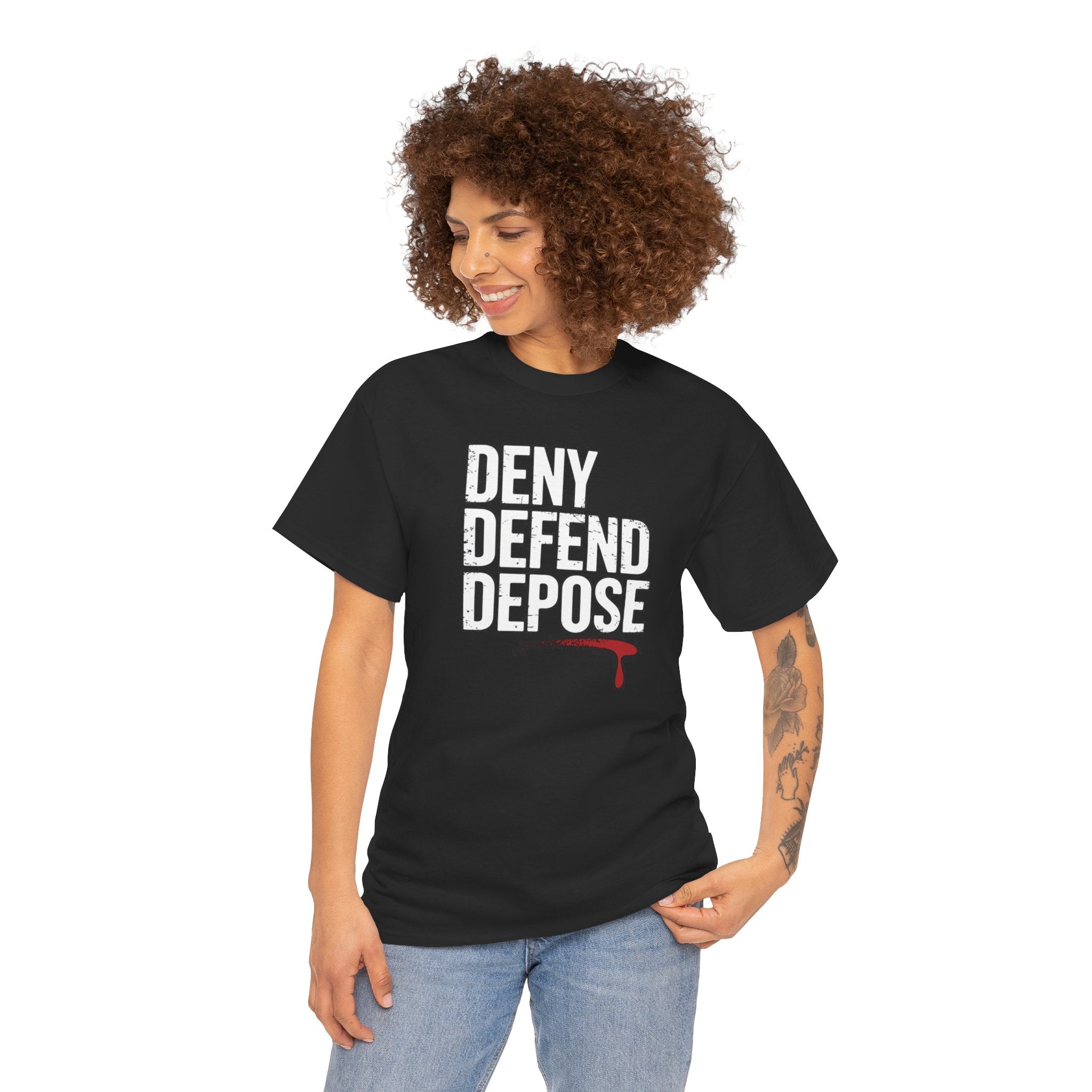 DENY DEFEND DEPOSE | Unisex Heavy Cotton Tee