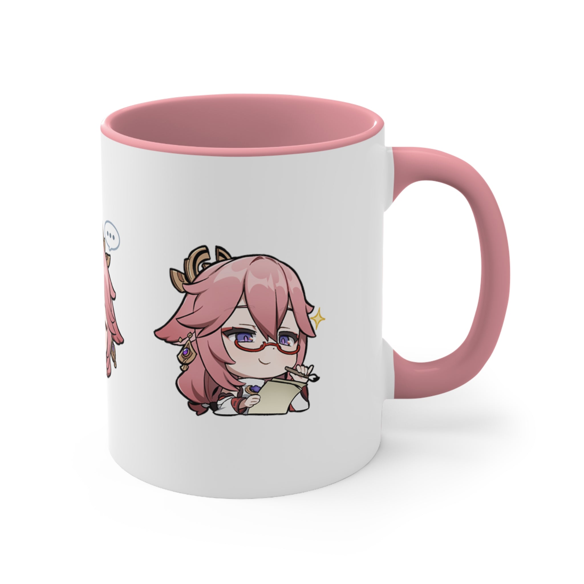 Yae Miko Genshin Impact Accent Coffee Mug, 11oz Cups Mugs Cup Gift For Gamer Gifts Game Anime Fanart Fan Birthday Valentine's Christmas