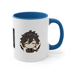 Load image into Gallery viewer, Zhong Li Genshin Impact Accent Coffee Mug, 11oz Cups Mugs Cup Gift For Gamer Gifts Game Anime Fanart Fan Birthday Valentine&#39;s Christmas
