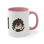 Load image into Gallery viewer, Zhong Li Genshin Impact Accent Coffee Mug, 11oz Cups Mugs Cup Gift For Gamer Gifts Game Anime Fanart Fan Birthday Valentine&#39;s Christmas
