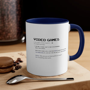 Video Games Funny Definition Coffee Mug, 11oz Gift For him Gift For Her Birthday Christmas Valentine Gift Cup