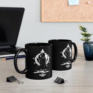 Helldivers 2 Black Mug (11oz, 15oz) Black & White Artistic Art Poster Design Minimalistic Gift Gamer Game Fanart Abstract Graphic Democracy Liberty Birthday Christmas