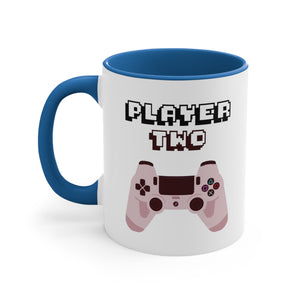 Player One & Two  Gamer Coffee Mug, 11oz Gamer Mug Couple Mug Gift For Him Gift For Her Valentine