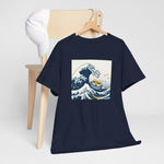 Load image into Gallery viewer, The Great Duck Off Kanagawa Wave T-shirt Unisex Heavy Cotton Tee Gift For Him Gift For Her Cute Japanese Couple Shirt Tshirt
