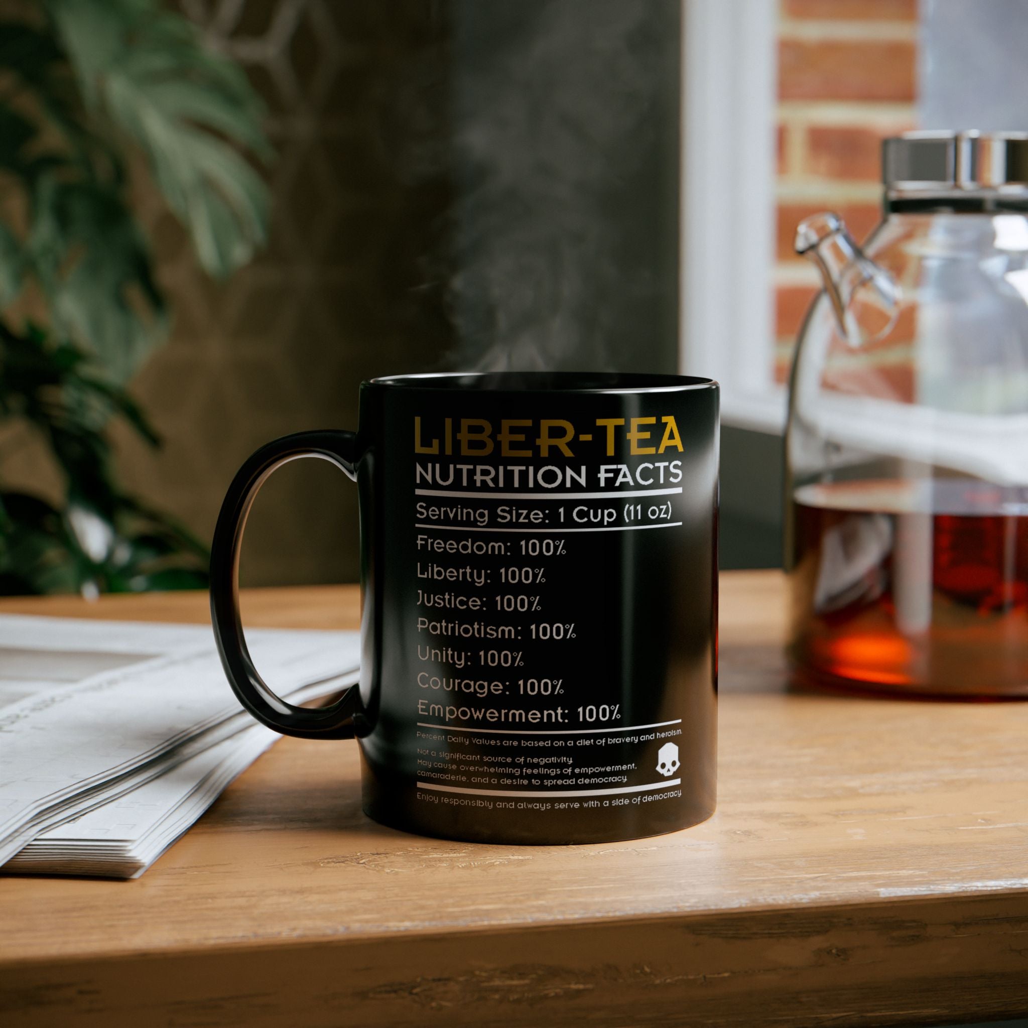 HOW BOUT A NICE CUP OF LIBER-TEA Black Mug (11oz, 15oz) Helldivers 2 Gift For Him Gift For Her Birthday Christmas Liberty Libertea Valentine