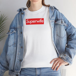 Superwife Unisex Heavy Cotton Tee Shirt T-shirt super Inspired Funny Wife Lover Appreciation Gift For Partner Wedding Thank You Thankful Birthday Christmas