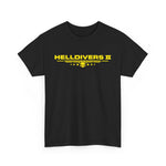 Load image into Gallery viewer, Helldivers 2 Logo Black T-Shirt Unisex Heavy Cotton Tee Shirt Gift For Him Gift For Her Gamer Game Funny Present
