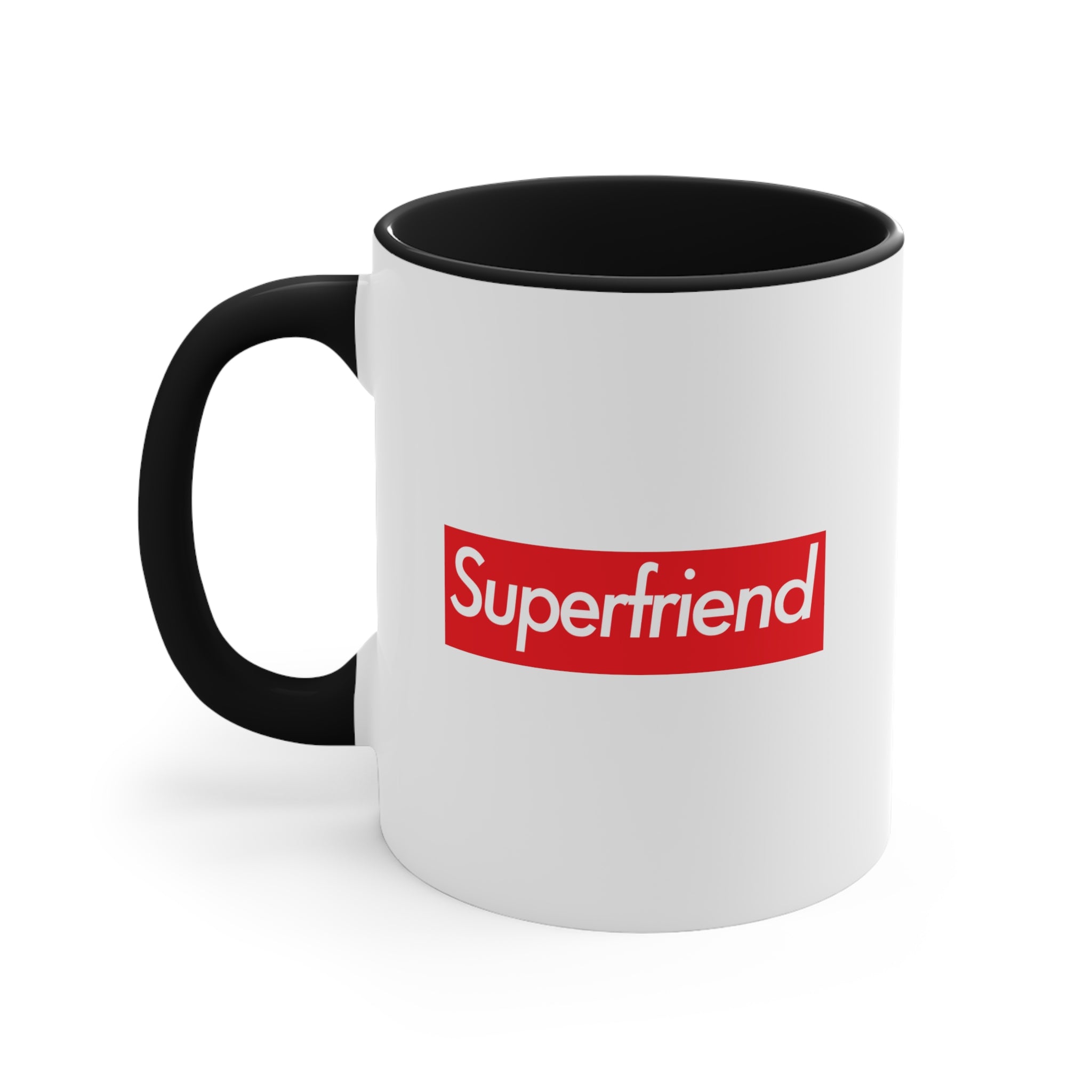 Superfriend Accent Coffee Mug, 11oz super Inspired Funny Friend Friends Appreciation Gift For Colleague Thank You Thankful Birthday Christmas