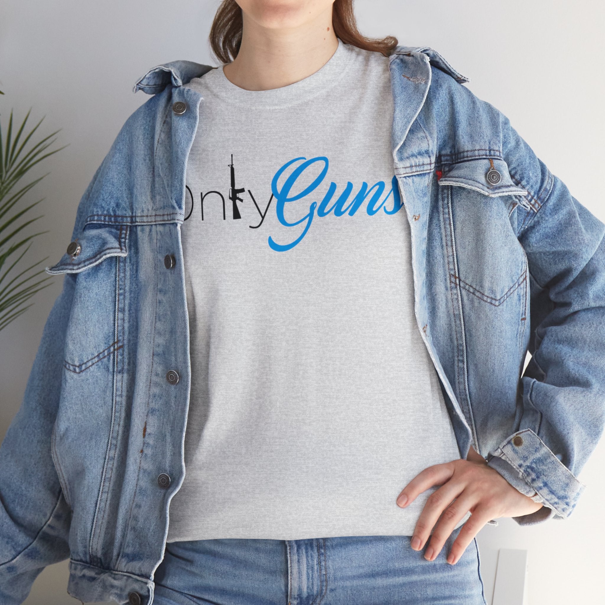 Onlyguns V2 Onlyfans Inspired Funny Unisex Heavy Cotton Tee