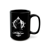 Load image into Gallery viewer, Helldivers 2 Black Mug (11oz, 15oz) Black &amp; White Artistic Art Poster Design Minimalistic Gift Gamer Game Fanart Abstract Graphic Democracy Liberty Birthday Christmas
