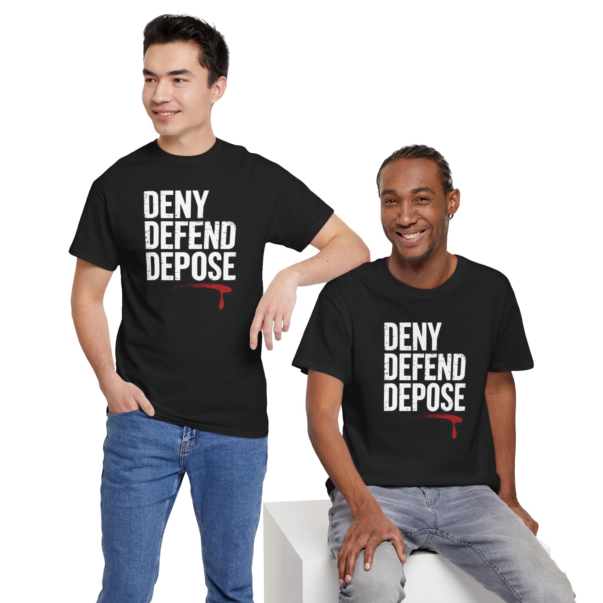 DENY DEFEND DEPOSE | Unisex Heavy Cotton Tee