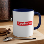 Load image into Gallery viewer, Superhusband Accent Coffee Mug, 11oz super Inspired Funny Husband Husbands Appreciation Gift For Hubby Love Thank You Thankful Birthday Christmas
