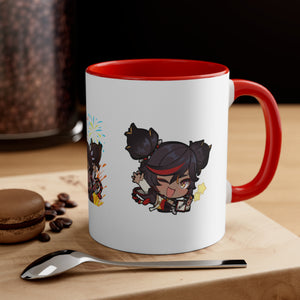 Xinyan Genshin Impact Accent Coffee Mug, 11oz Cups Mugs Cup Gift For Gamer Gifts Game Anime Fanart Fan Birthday Valentine's Christmas