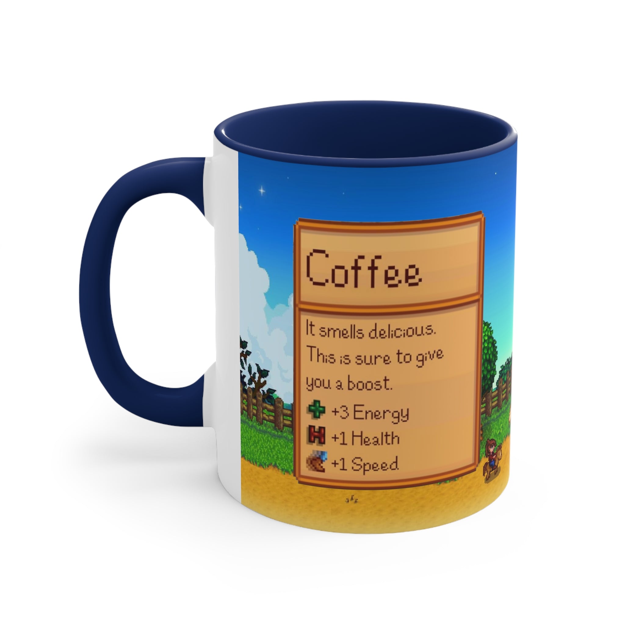 Stardew Valley Accent Coffee Mug, Stardew Valley Gift, Valley Coffee Mug, Stardew Valley Game, Stardew Valley Cup, Stardew Mug, Video Game Mug, Gamer Mug