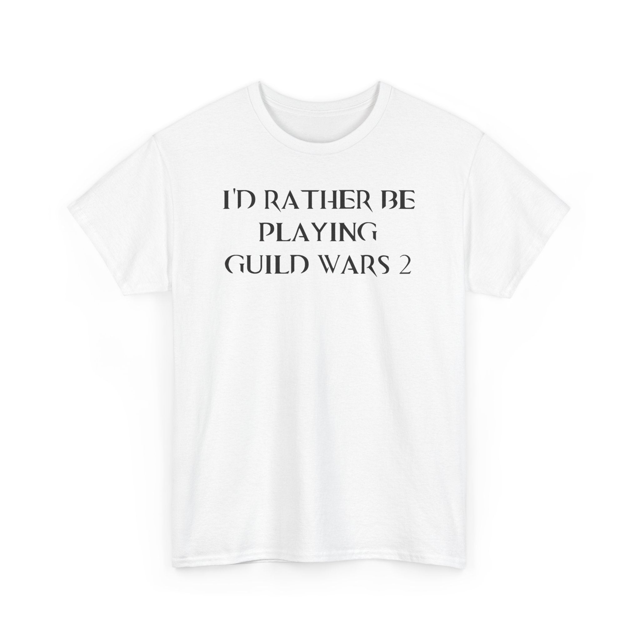 Guild Wars 2 I'd Rather Be Playing Unisex Heavy Cotton Tee Shirt Tshirt T-shirt Gamer Gift For Him Her Game Cup Cups Mugs Birthday Christmas Valentine's Anniversary Gifts