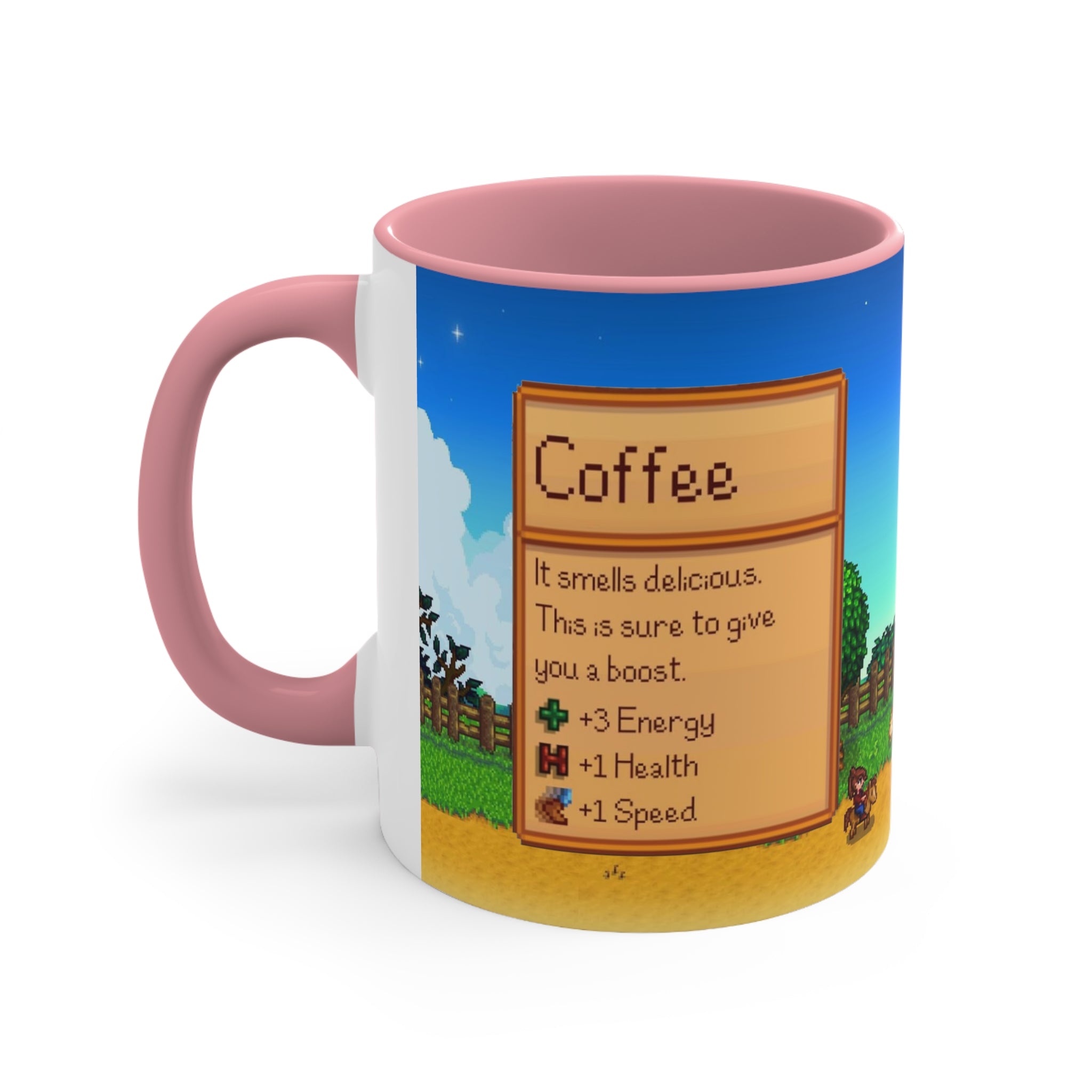 Stardew Valley Accent Coffee Mug, Stardew Valley Gift, Valley Coffee Mug, Stardew Valley Game, Stardew Valley Cup, Stardew Mug, Video Game Mug, Gamer Mug