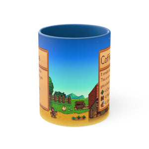 Stardew Valley Accent Coffee Mug, Stardew Valley Gift, Valley Coffee Mug, Stardew Valley Game, Stardew Valley Cup, Stardew Mug, Video Game Mug, Gamer Mug