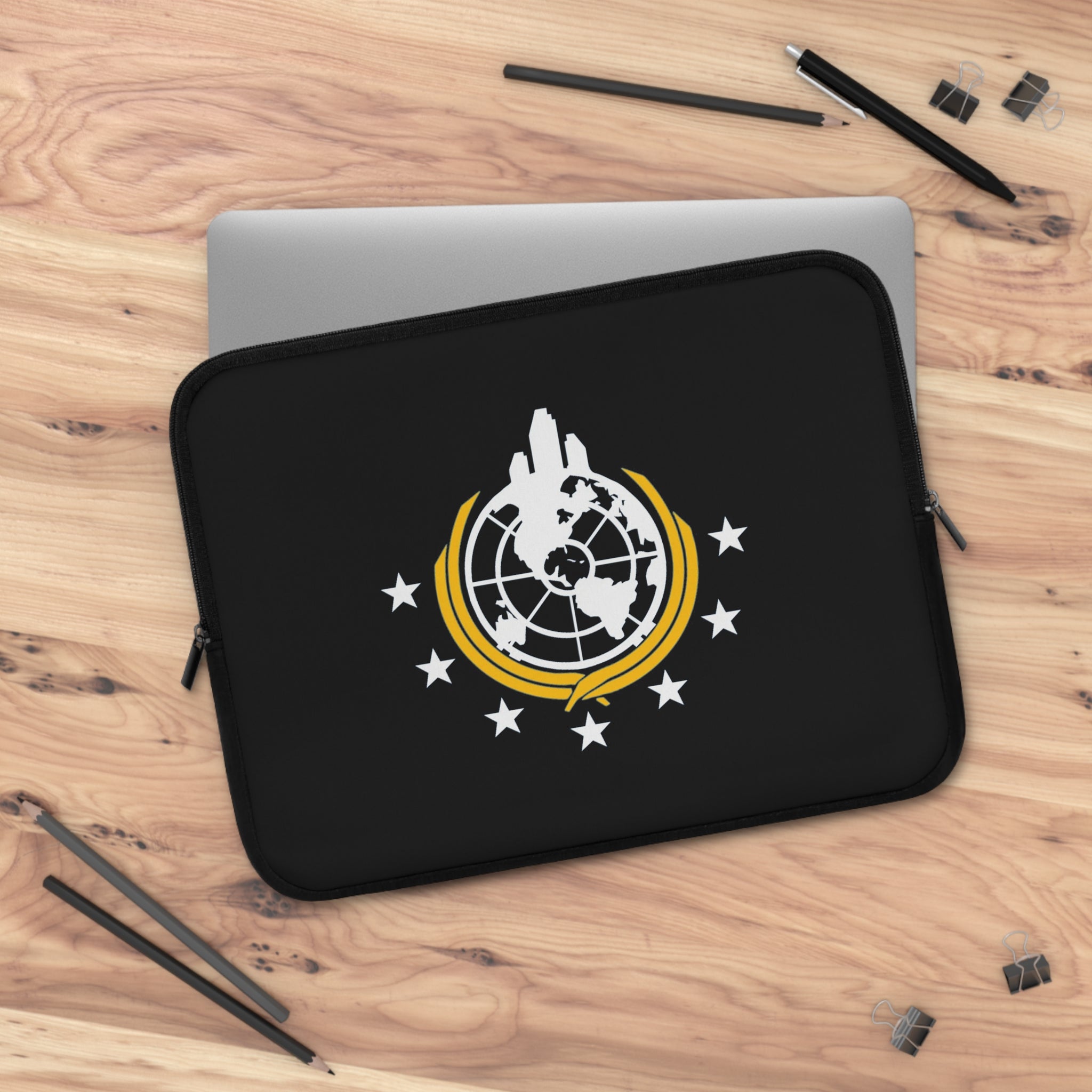 Helldivers 2 Superearth Black Edition Laptop Sleeve Helldiver Funny Cool Gift Gifts For Gamer Game Fanart Fan Logo Laptops Pouch Bag Holder