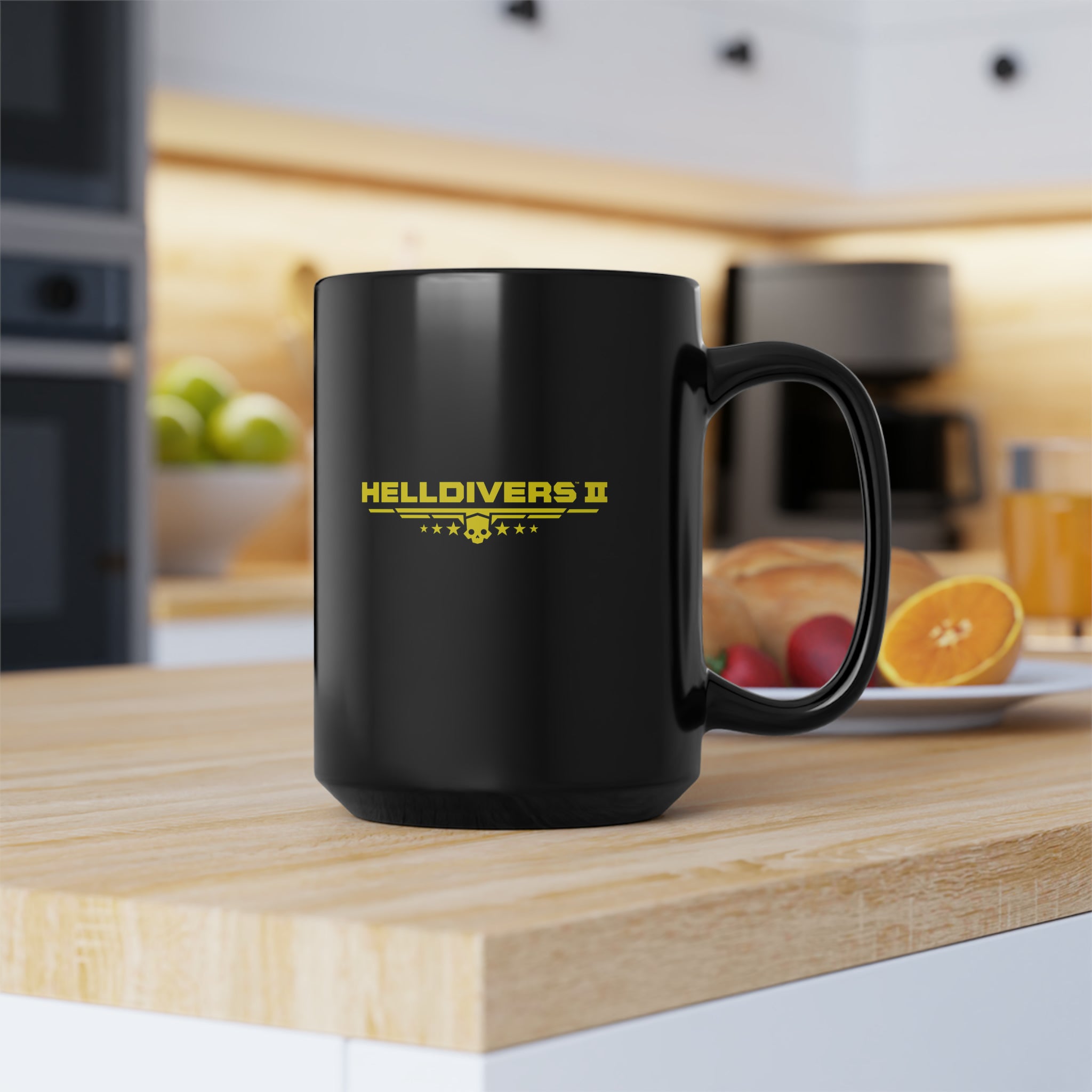 Helldivers 2 Logo Black Mug (11oz, 15oz) Gift For Him Gift For Her Gamer Game Gift Cup Funny Logo