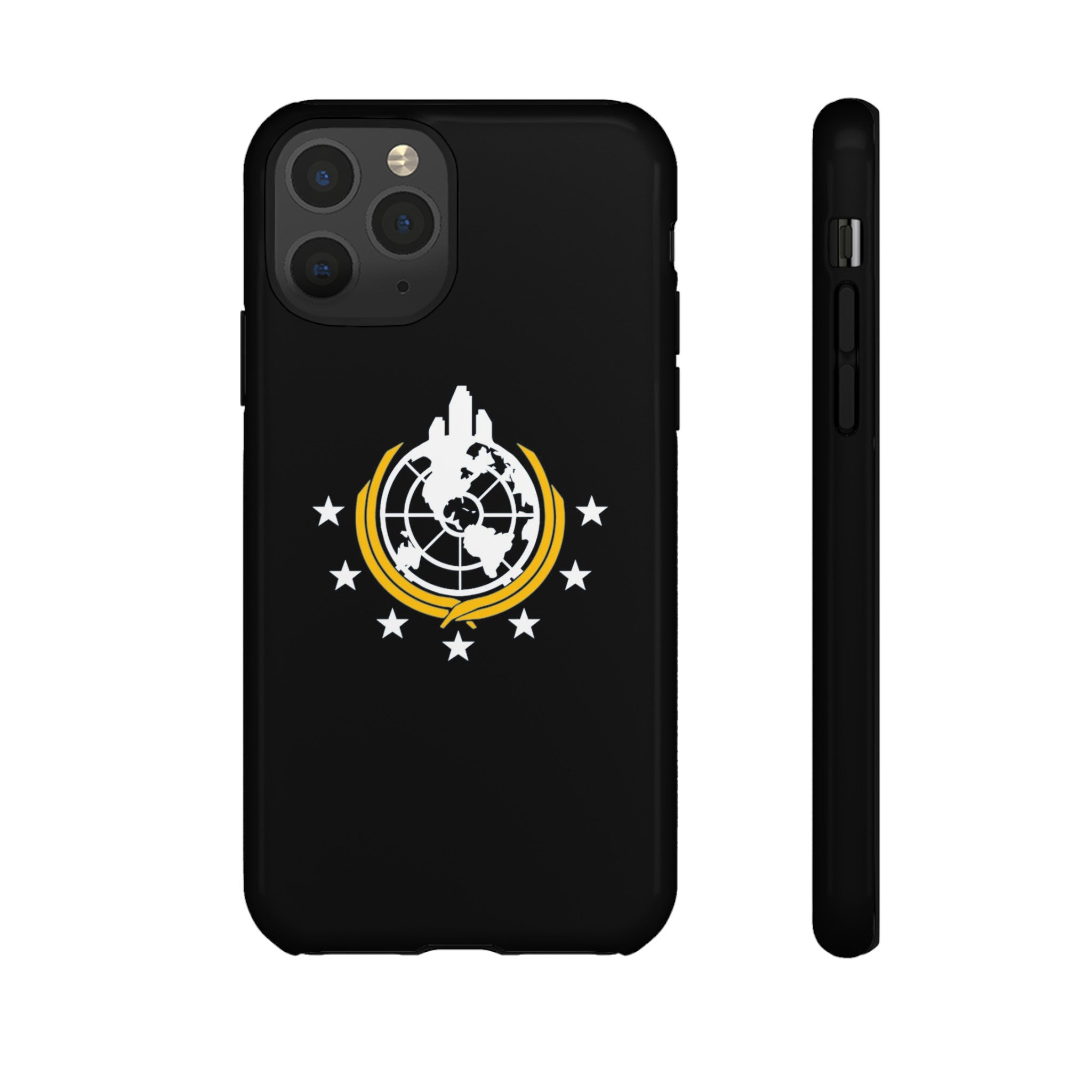 Helldivers 2 Superearth Flag Black Edition Tough Phone Cases Helldiver Gift For Him Her Gamer Game Gifts Birthday Mobile Case Cool Cute Funny Christmas Valentine's