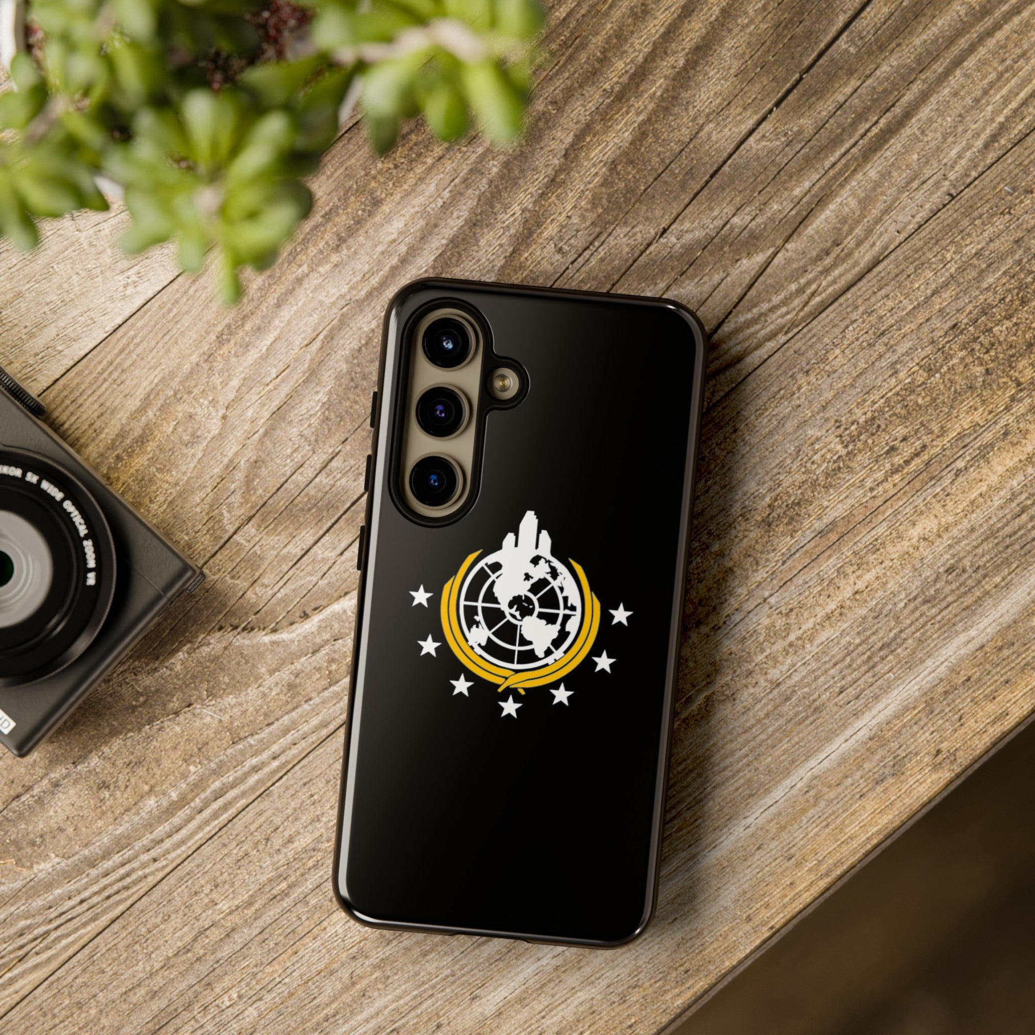 Helldivers 2 Superearth Flag Black Edition Tough Phone Cases Helldiver Gift For Him Her Gamer Game Gifts Birthday Mobile Case Cool Cute Funny Christmas Valentine's