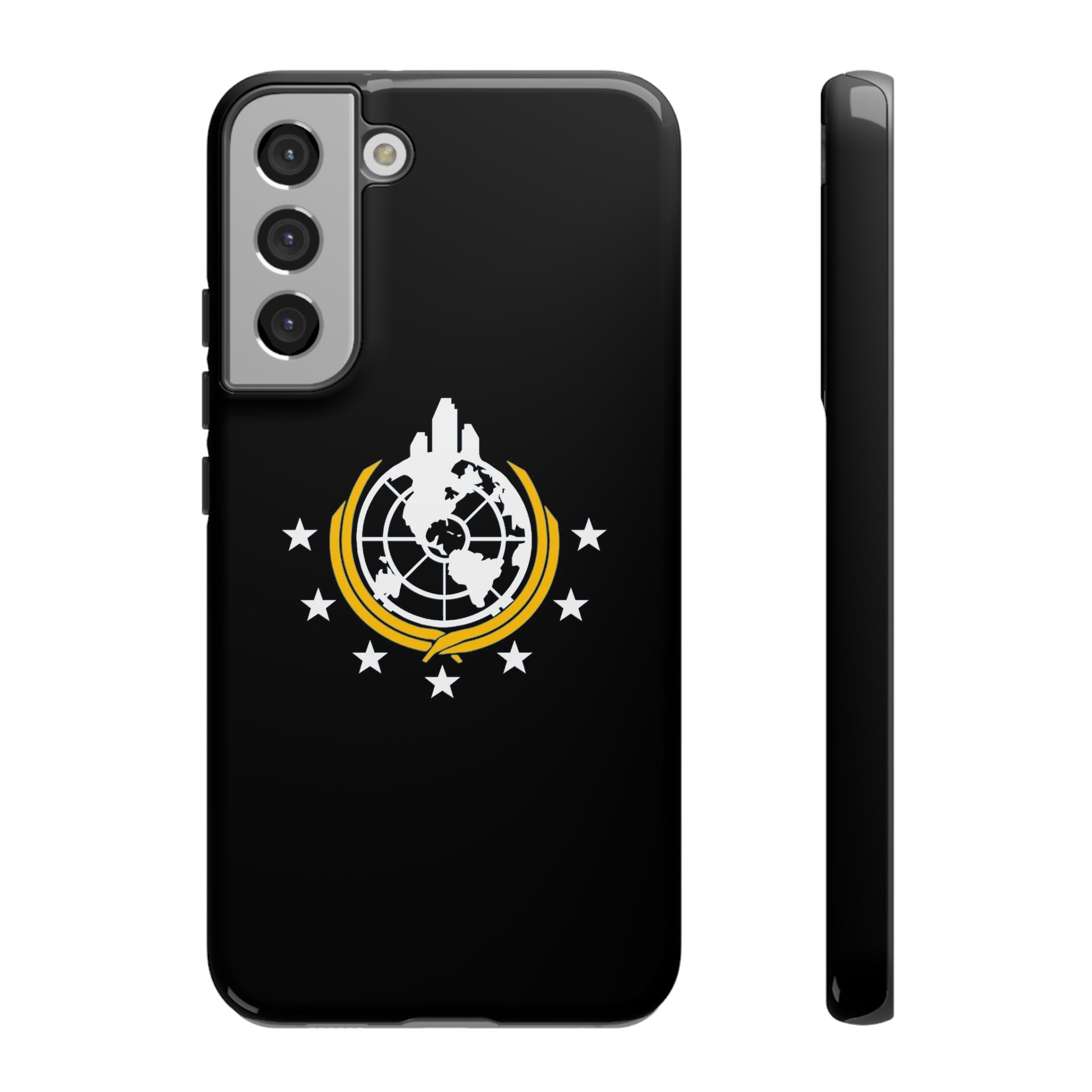 Helldivers 2 Superearth Flag Black Edition Tough Phone Cases Helldiver Gift For Him Her Gamer Game Gifts Birthday Mobile Case Cool Cute Funny Christmas Valentine's