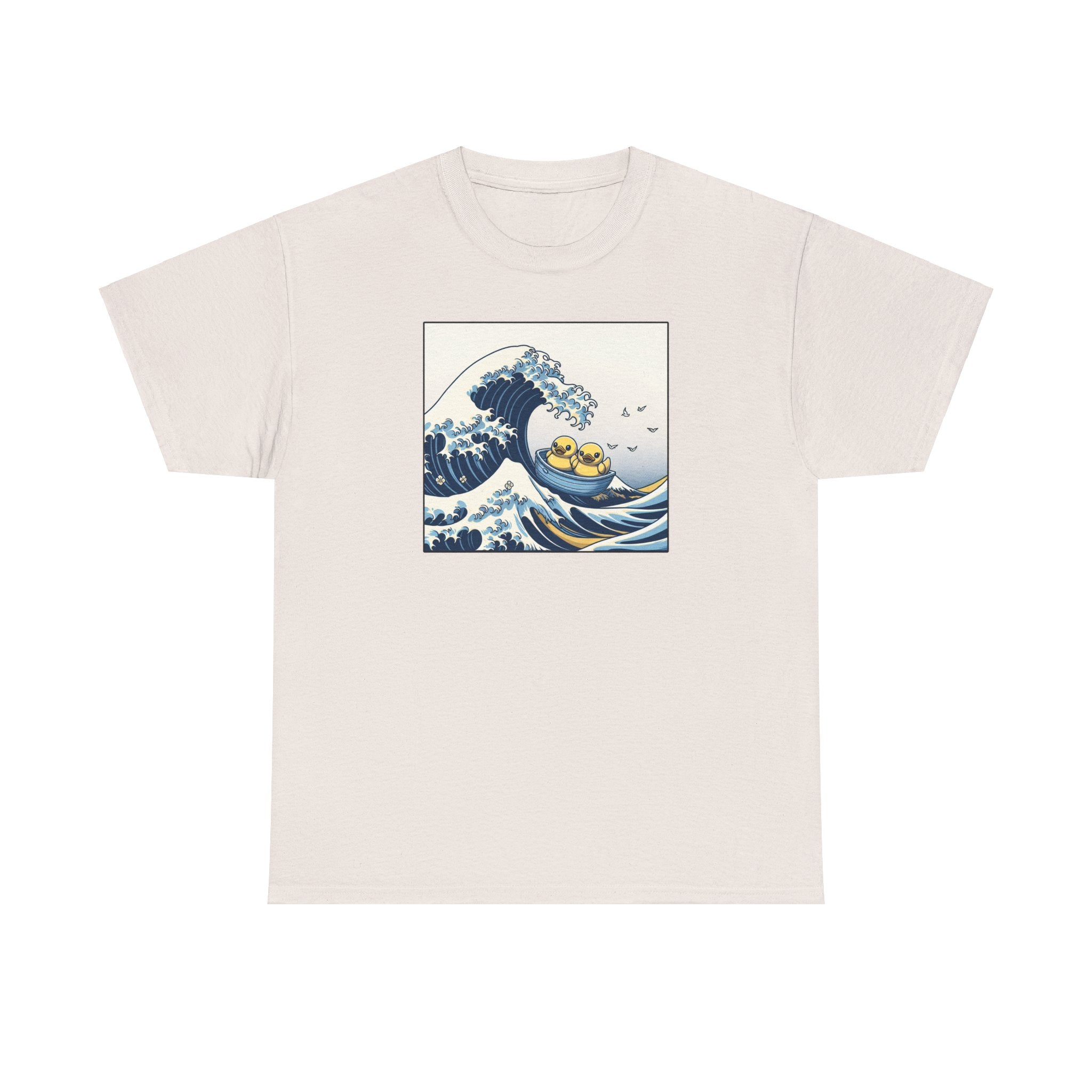 The Great Duck Off Kanagawa Wave T-shirt Unisex Heavy Cotton Tee Gift For Him Gift For Her Cute Japanese Couple Shirt Tshirt