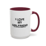 Load image into Gallery viewer, I Love My Girlfriend Coffee Mug — Romantic Black-Handle 11oz &amp; 15oz Gift
